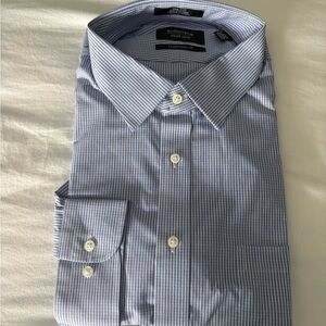 Nordstrom Men's Light Blue Checkered Dress Shirt